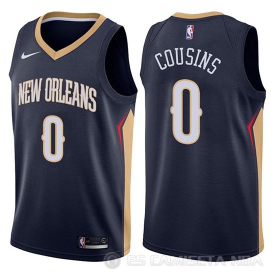 Camiseta Demarcus Cousins #0 New Orleans Pelicans Icon 2017-18 Azul - Haga un click en la imagen para cerrar